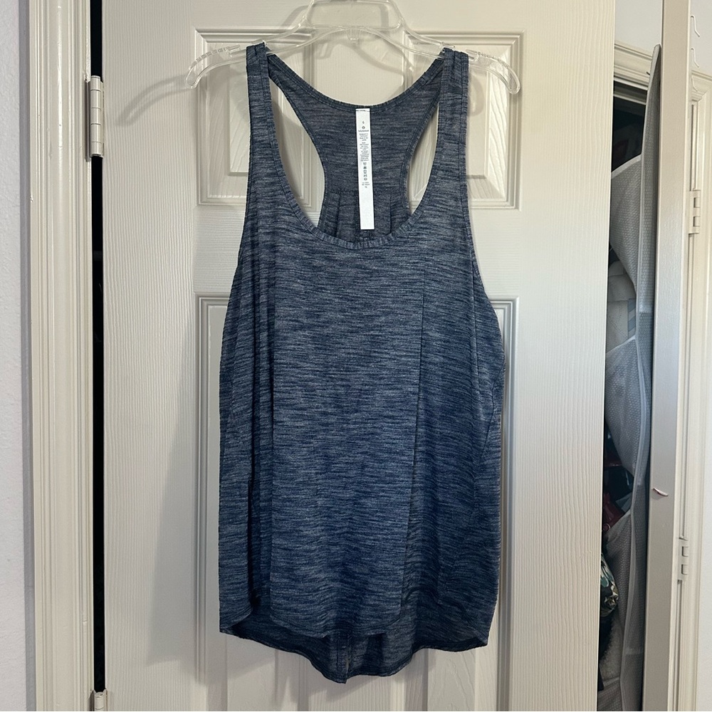 lululemon athletica Heathered Navy Racerback Tank Top